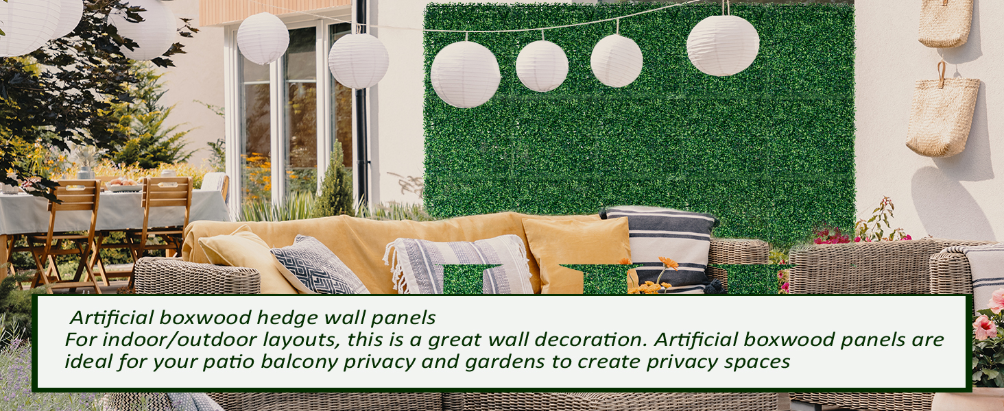 Omldggr Artificial Boxwood Panels, 10 Pack 10 x10 inch