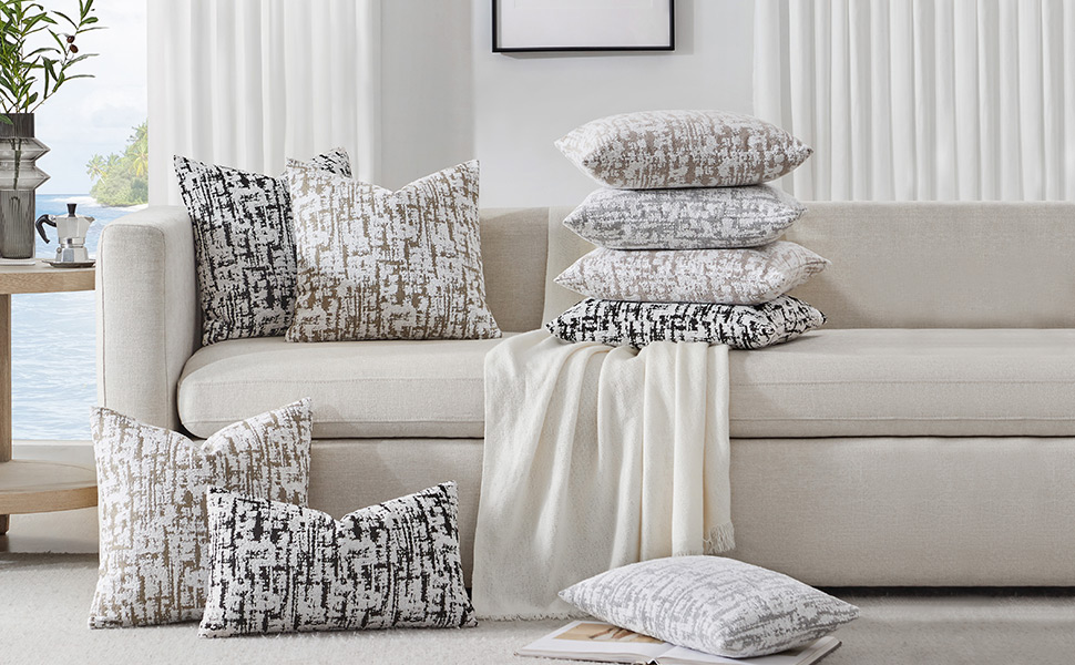 GIGIZAZA Modern 20x20 Inch 2 Pieces Throw Pillow Covers