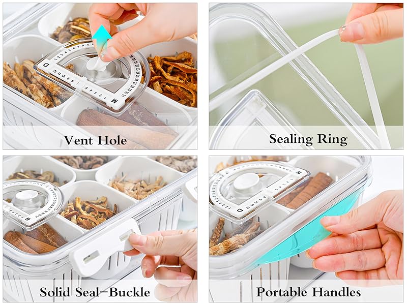 Mano Serving Trays for Party Divided Veggie Tray with Lid