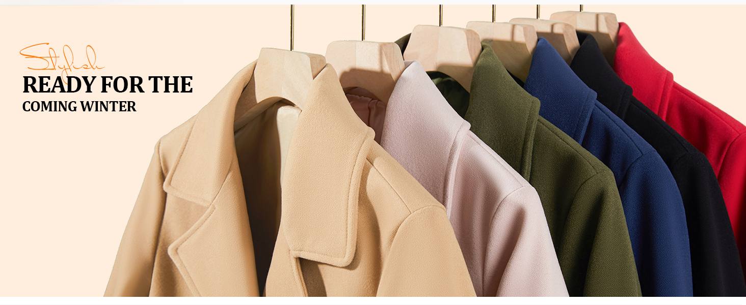 Girls Peacoat Winter Dress Coat Double Breasted Kids Fall Outerwear Jackets with Pockets 3-10 Years