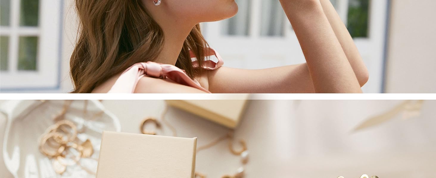 Gloquat CZ Gold Hoop