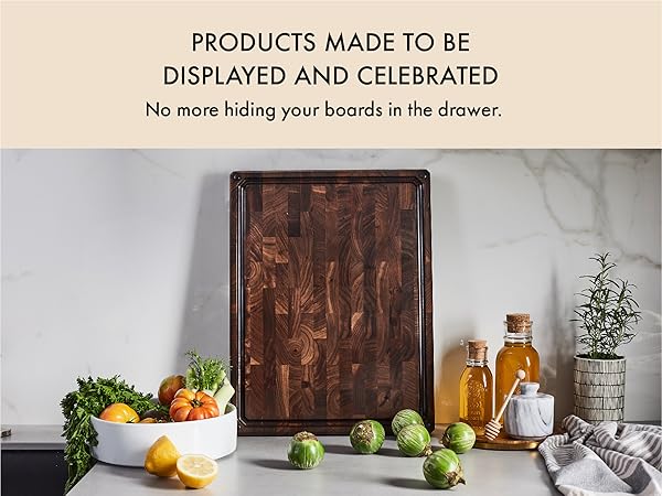 Products made to be displayed and celebrated. No more hiding your boards in the drawer.