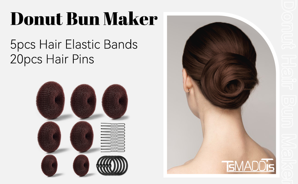 Donut Hair Bun Maker 7 Pieces