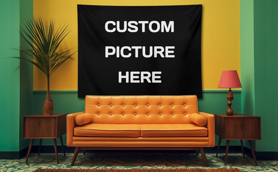 Syzcreamy Custom Tapestry with Printing of Your Own Image and Text Customized