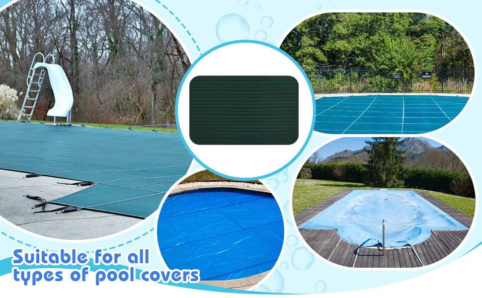 4 Pieces Pool Safety Cover Patch Kit Swimming Pool Safety