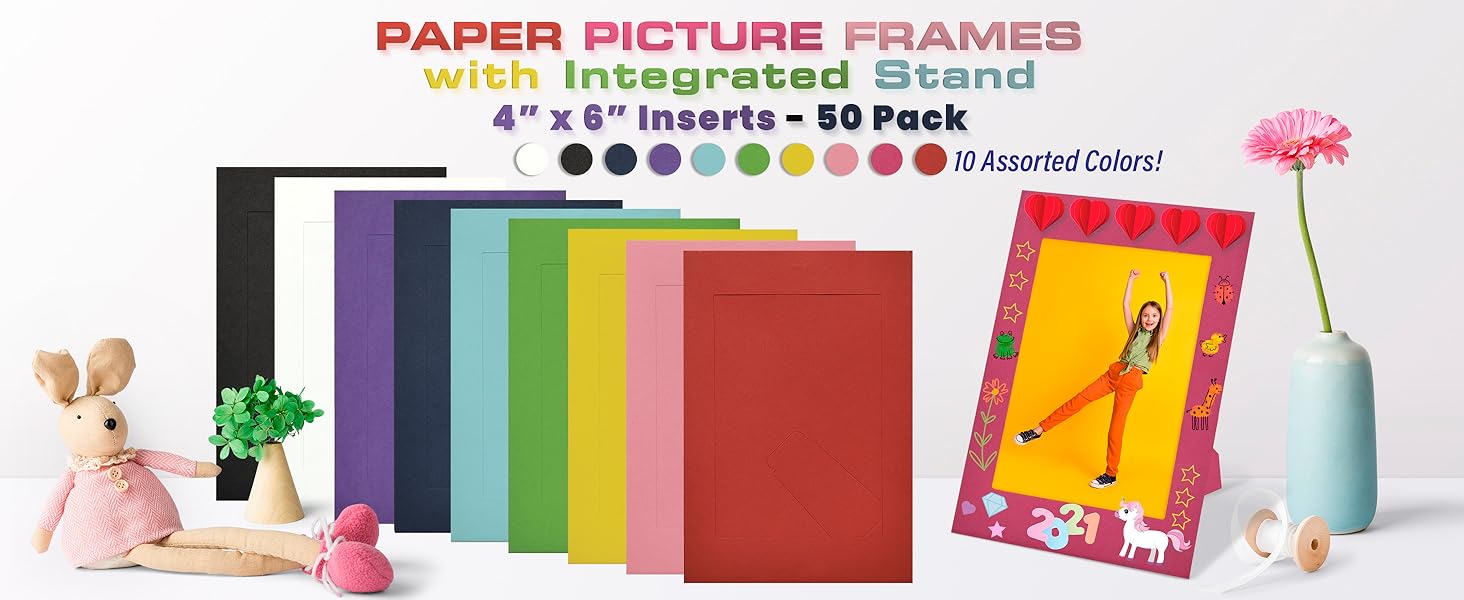 Better Office Products Paper Picture Frames for 4 x 6 Inch