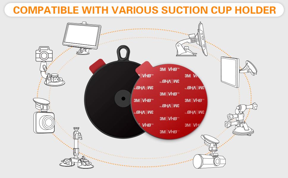Dashboard Pad Mounting Disk for Suction Cup
