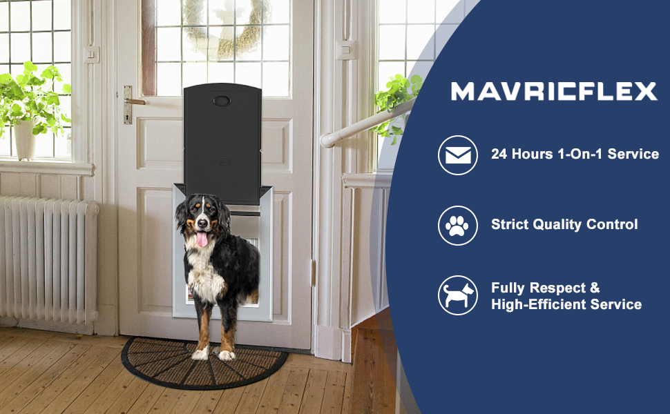 MAVRICFLEX Weatherproof Dog Door with Double Sliding Lock