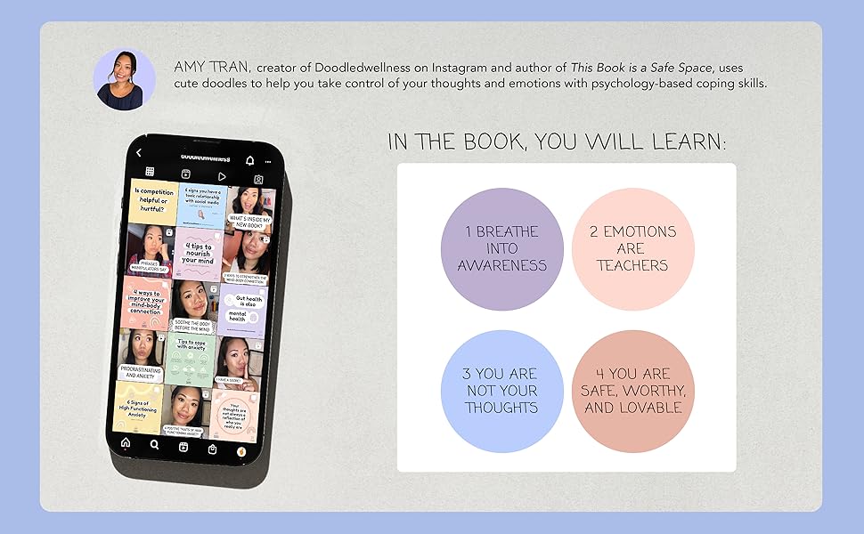 cute doodles help take control of thoughts emotions psychology-based coping skills.