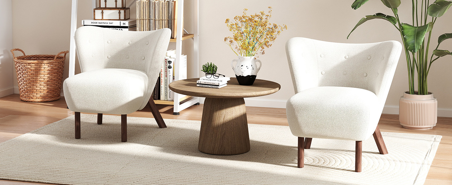 armless accent chair