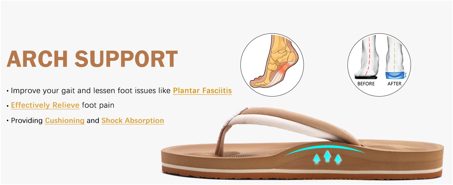 arch support sandals women