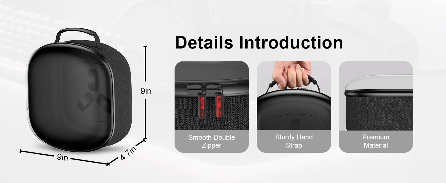 hard shell case for Quest 3S/Quest 3/Vision Pro