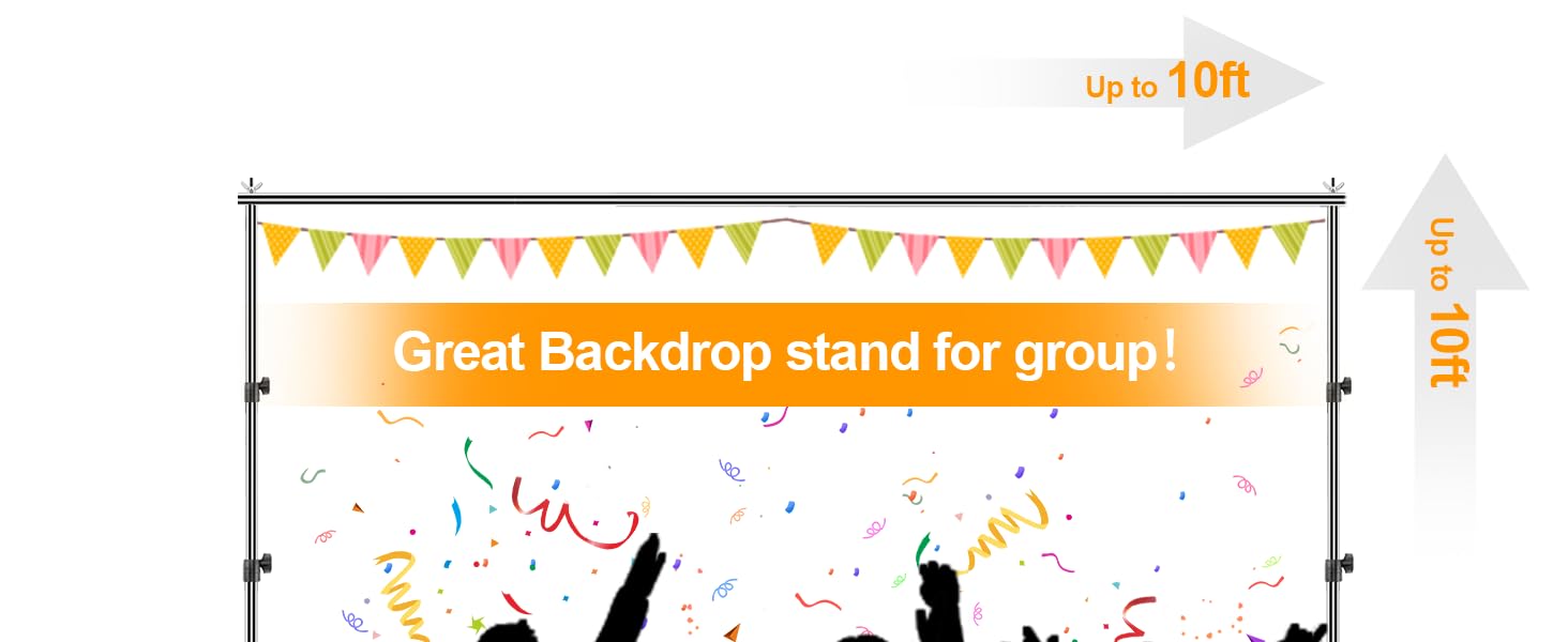 EMART Photo Backdrop Stand Kit, 10 x 10 ft (H X W