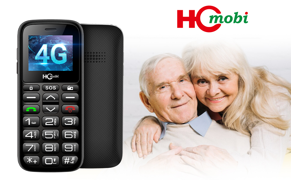 HCMOBI 4G Senior Mobile Phone,Big Button Mobile Phone for Elderly With