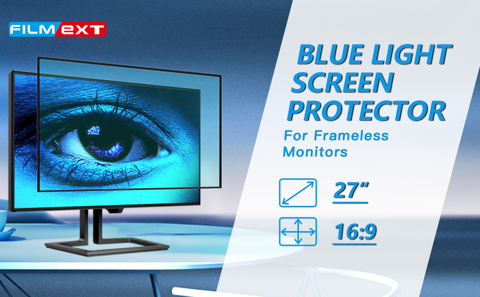 FILMEXT Removable 27 Inch Blue Light Screen Filter for Monitor 169