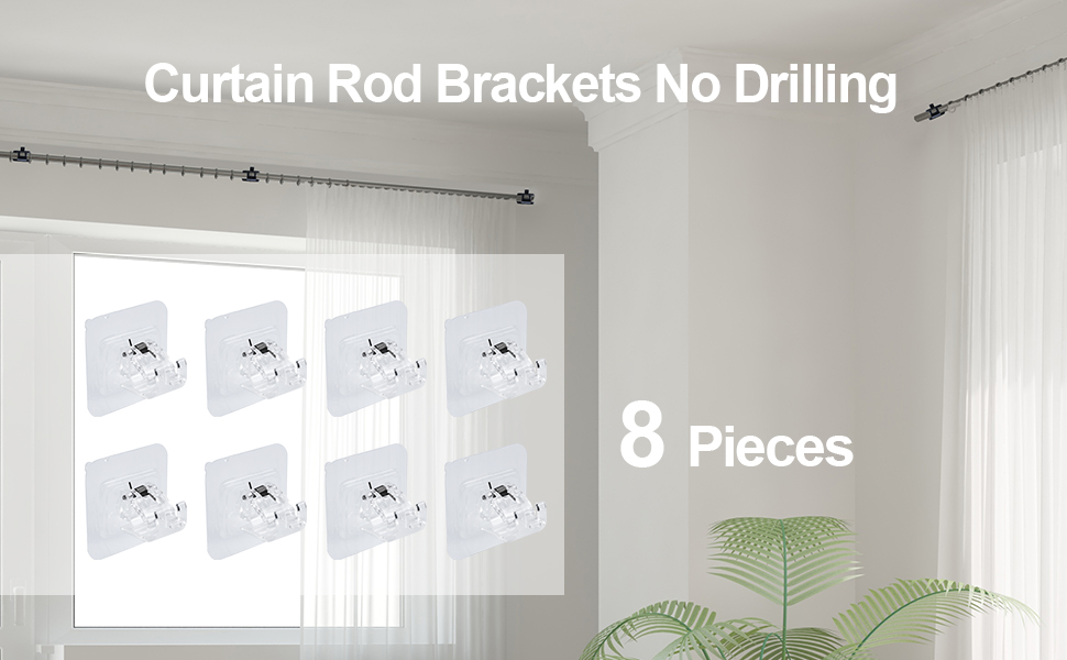Amazon curtain rods for windows no drilling 30 to 45 inch 58 inch diameter drapery rods no drill curtain rod set with 3m self adhesive