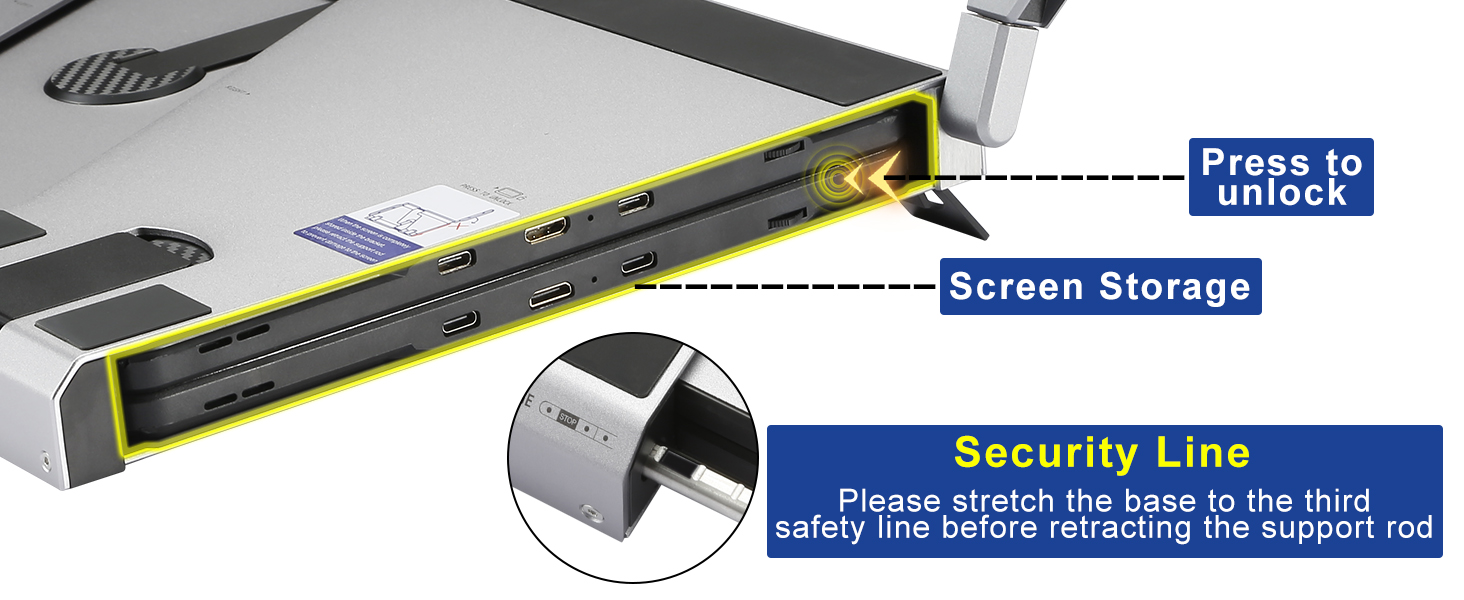 Laptop Monitor Desk Workstation