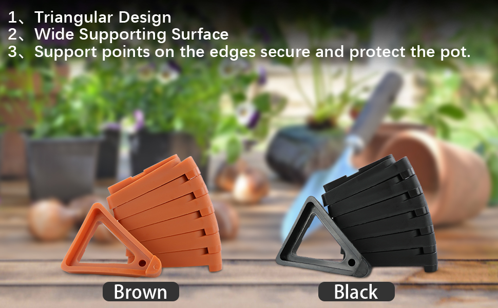  Pot Toes Plant Pot Feet Invisible Flower Pot Risers Potted Triangle Toes Potted Plant Stand Lifter