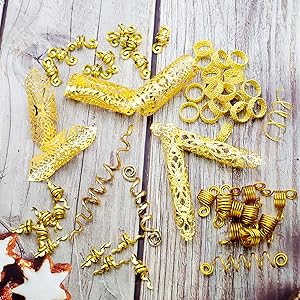 Gold 58pcs Hair Pins Hair Clips for Dread lock Women Men