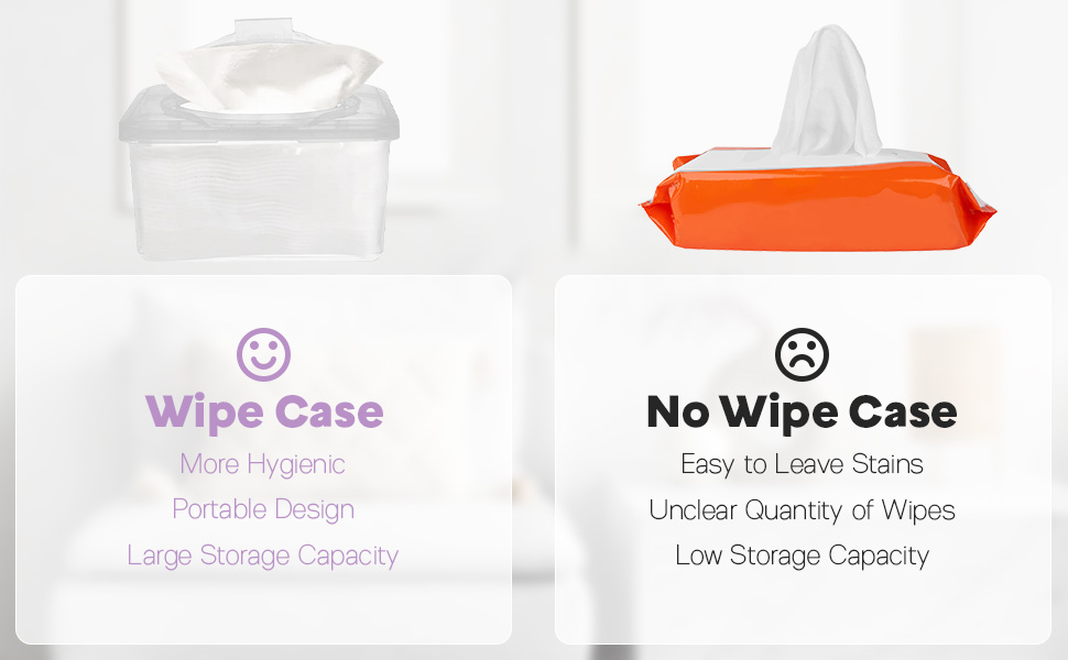 MAGICLULU 2pcs Refillable Wipe Container Wipes Dispenser Wipes Case Sealed Keeps Wet