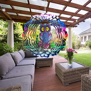 owl wind spinner for yard garden decoration