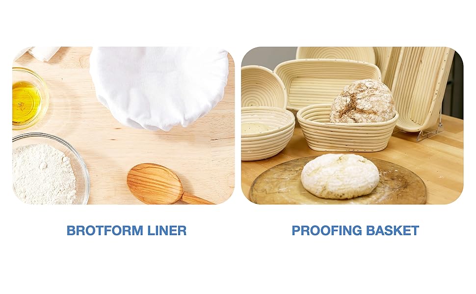 Frieling Premium Brotform Round Bread Proofing Basket, 11", Natural