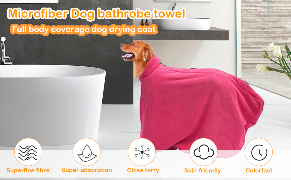 Premium Microfiber Dog Drying Bag Quickly Removes Water Mud and Dirt