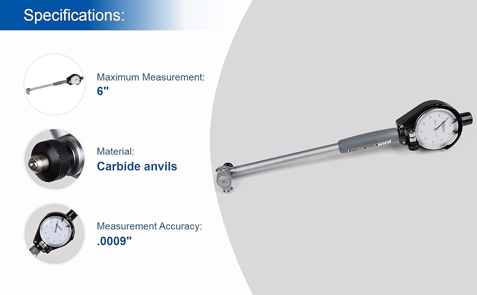 Fowler 526463000, Dial Bore Gage with 2"6" Measuring Range