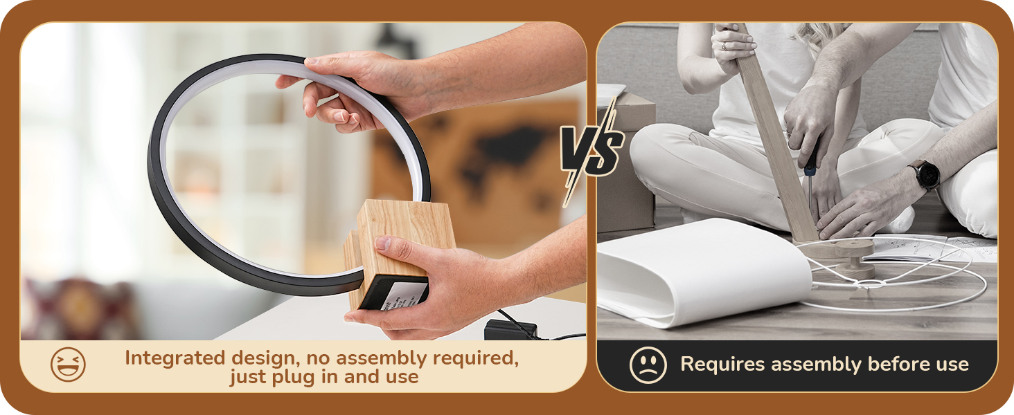 EDISHINE Modern LED Table Lamp, Bedside ... 17 HLTL12R