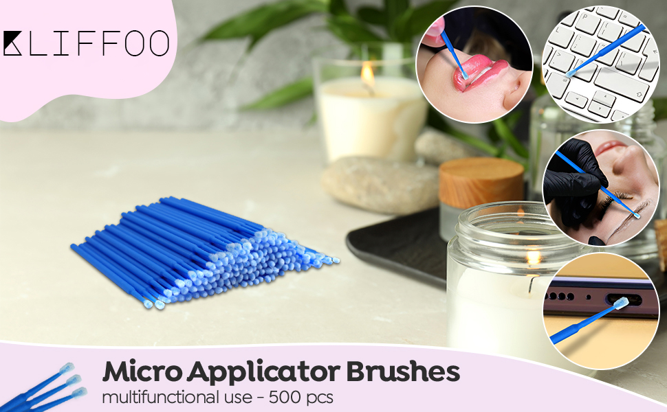 micro applicators brush makeup personal care soft swabs eyelashes extensions dental oral lashes