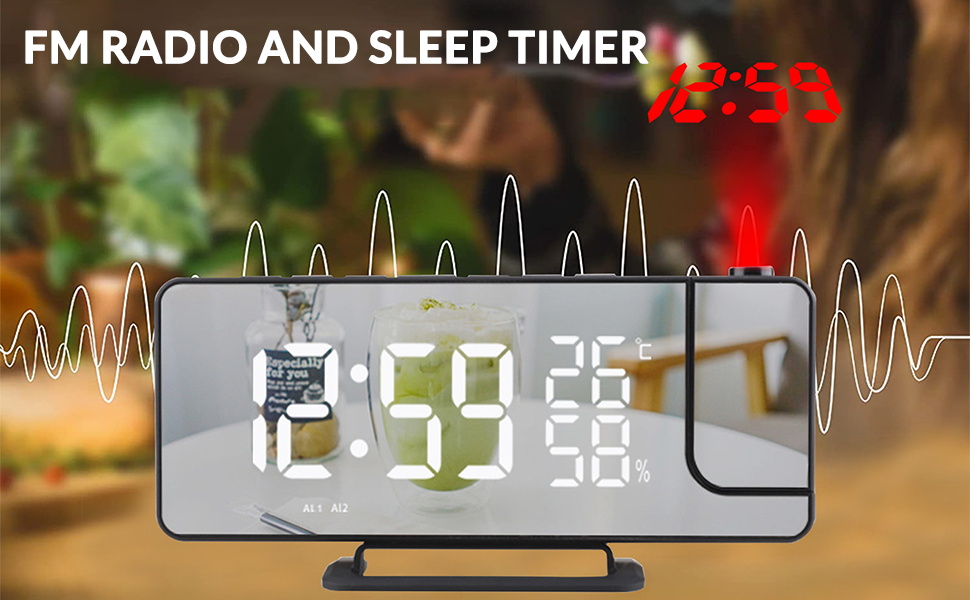 Digital Clock with USB Charging Port Digital Clock with 7" LED