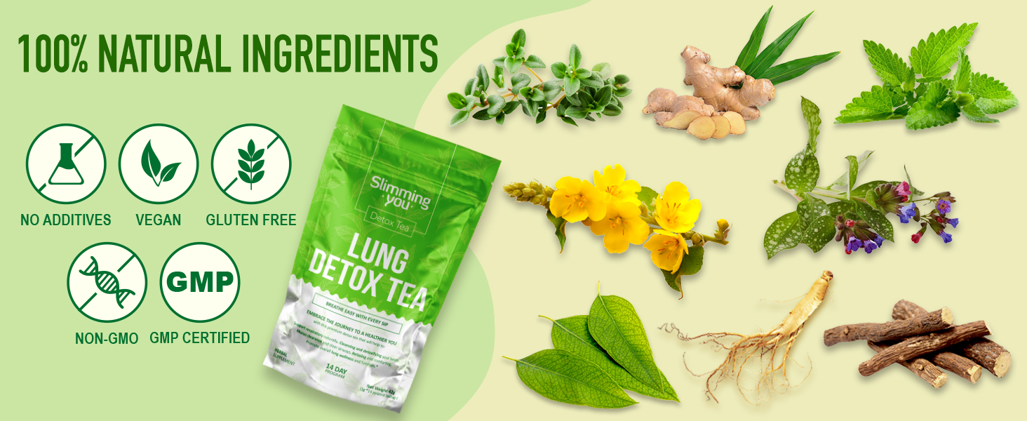 TAOISTEA LUNG DETOX TEA 100% NATURAL INGREDIENTS
