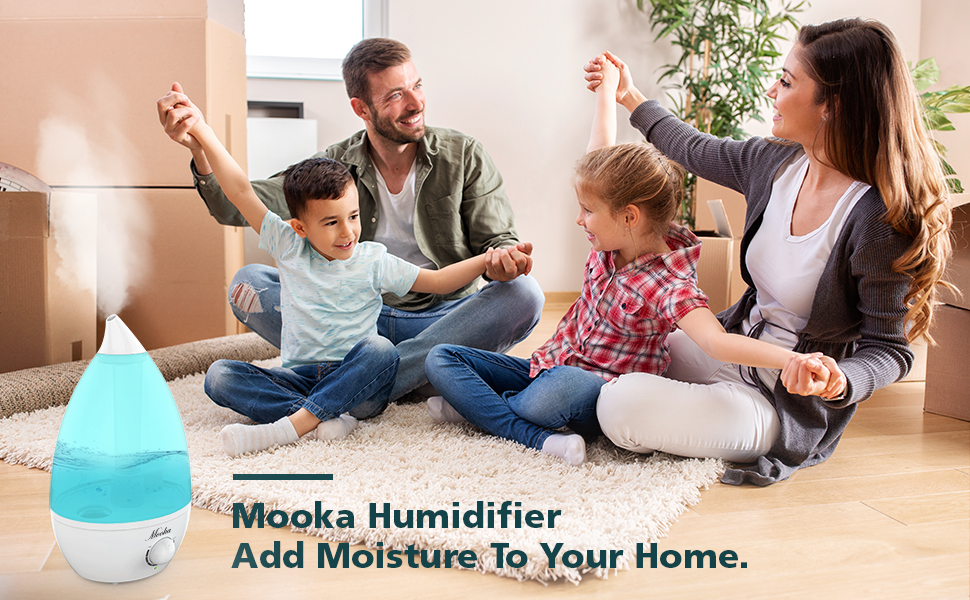 Mooka Humidifiers 2in1 Cool Mist Humidifier Diffuser for