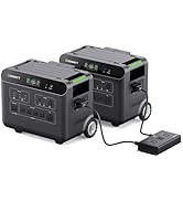 GROWATT 7372Wh Home Battery Backup: 120V/240V 7200W AC Output Solar Generator, 2 HELIOS 3600 Port...