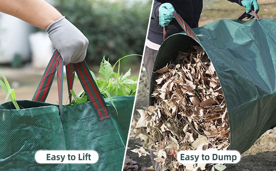IWNTWY 2Pack 72 Gallons Leaf Bags Reusable Yard Waste Bags