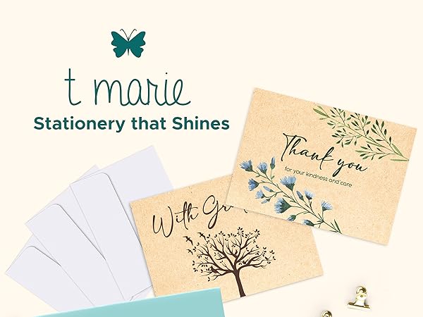 ★ メナード オーセント Thank you ギフト ★ Amazon.com: T MARIE 48 Funeral Thank You Cards With Message