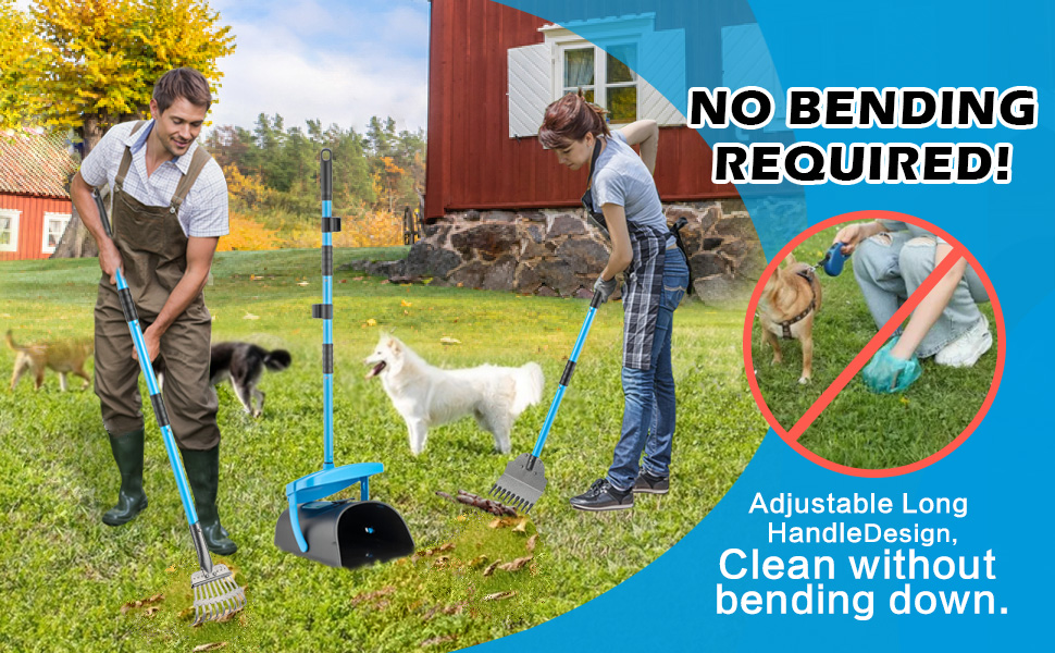 MXF Pooper Scooper Swivel Bin & Rake & Spade Kit with 20