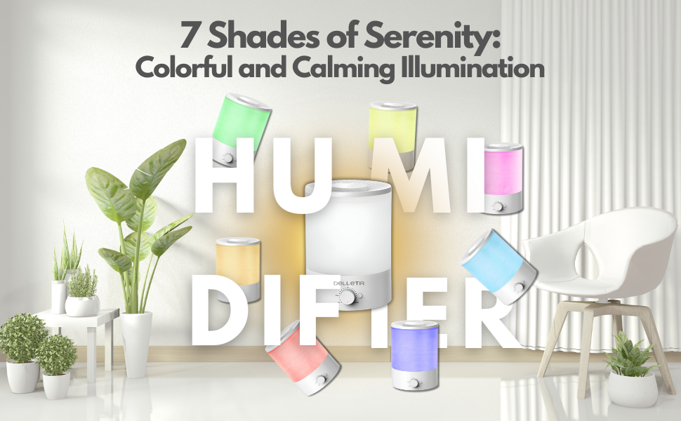 Delletir 3.5L Humidifier 7 Lights Feature