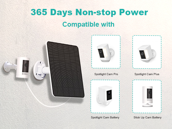 Ring Stick Up CamとSolar Panelのセット おまけ付き Amazon.com : Solar Panel for Ring Camera, 5W Camera Solar