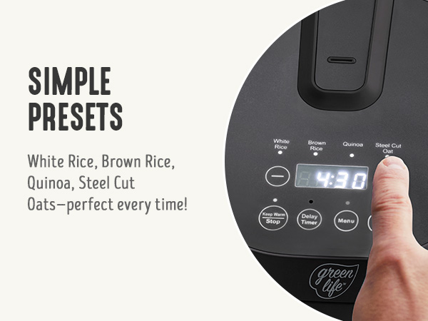 GreenLife, Ceramic Nonstick, PFAS-Free, Non-Toxic, Rice Cooker, Electrics