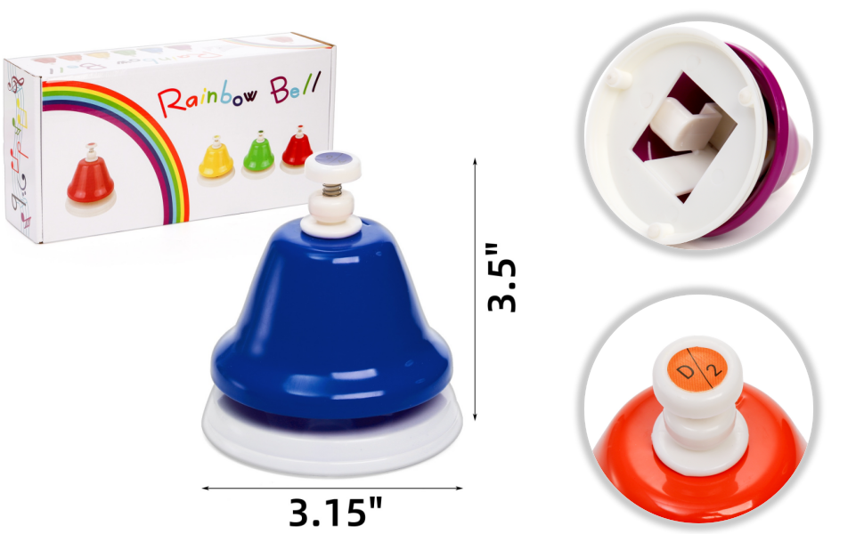Amazon.com: Noamus 8 Notes Desk Bells, Music Bells Percussion ...