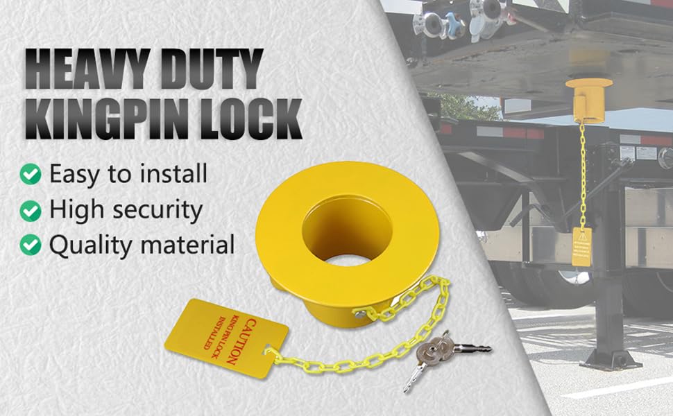 KAYCENTOP King Pin Lock 5th Wheel Locks Trailer Hitch Lock