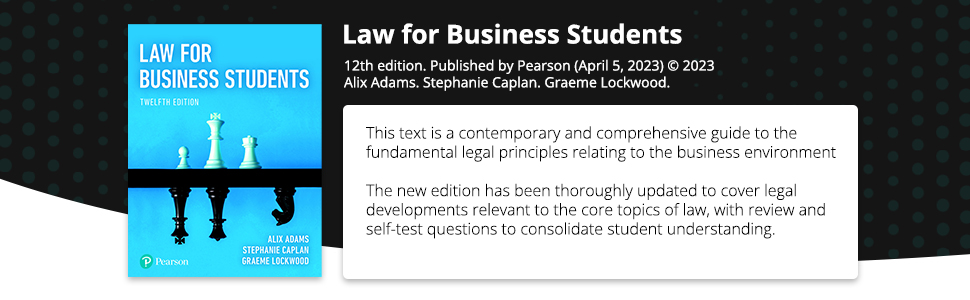 Law for Business Students 3 1292440481, 9781292440484, Law for Business Students, 12th edition, University, textbook