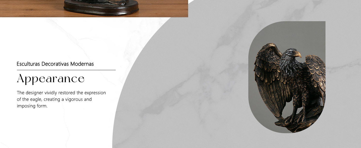 Room Decor Statue Eagle Resin Sculpture for Home Decor Desk Decoration