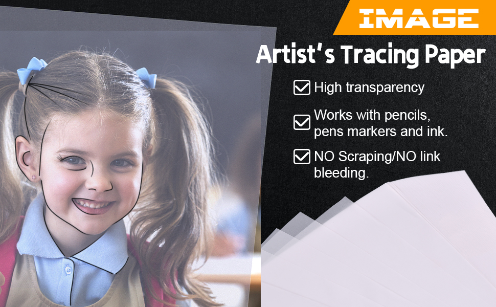 IMAGE A3 Tracing Paper 250 Sheets Transparent Paper Translucent Vellum