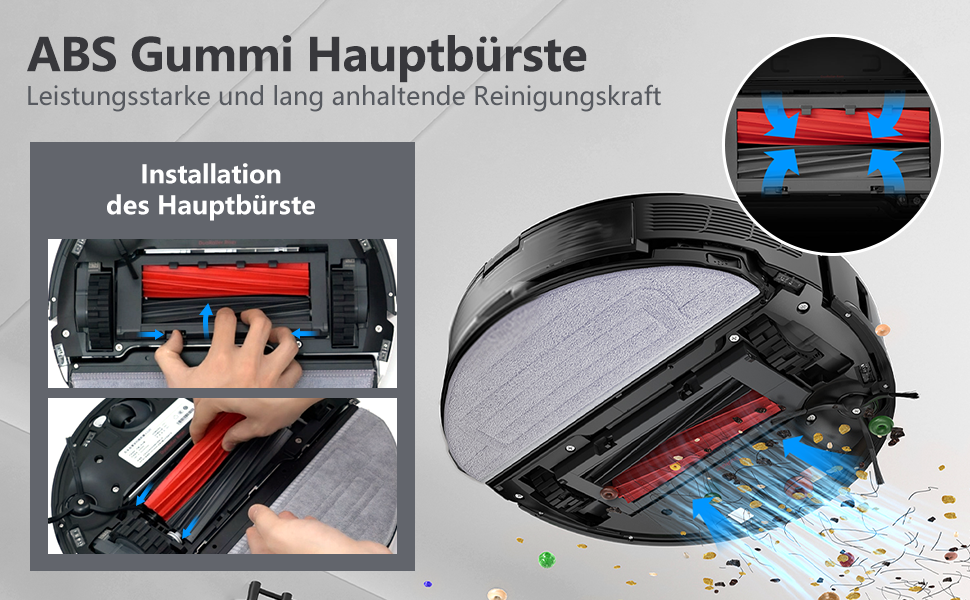Amazon.de Zubehörset für Roborock S8 Pro Ultra, 6*Staubbeutel 1*Main Rollbürste 4*Seitenbürsten