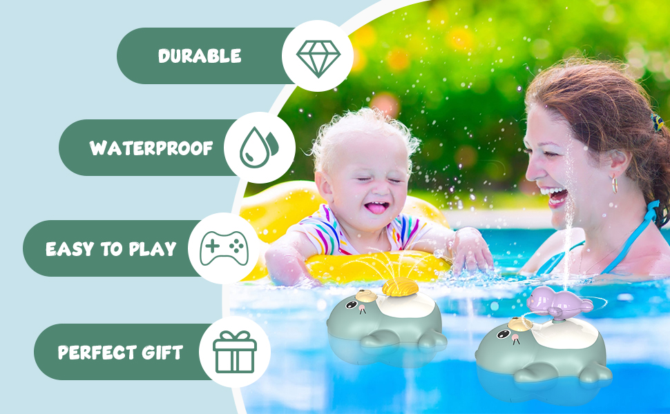 Baby Bath Toys for 1 2 3 Year Old Boys Girls, Automatic Spray Water