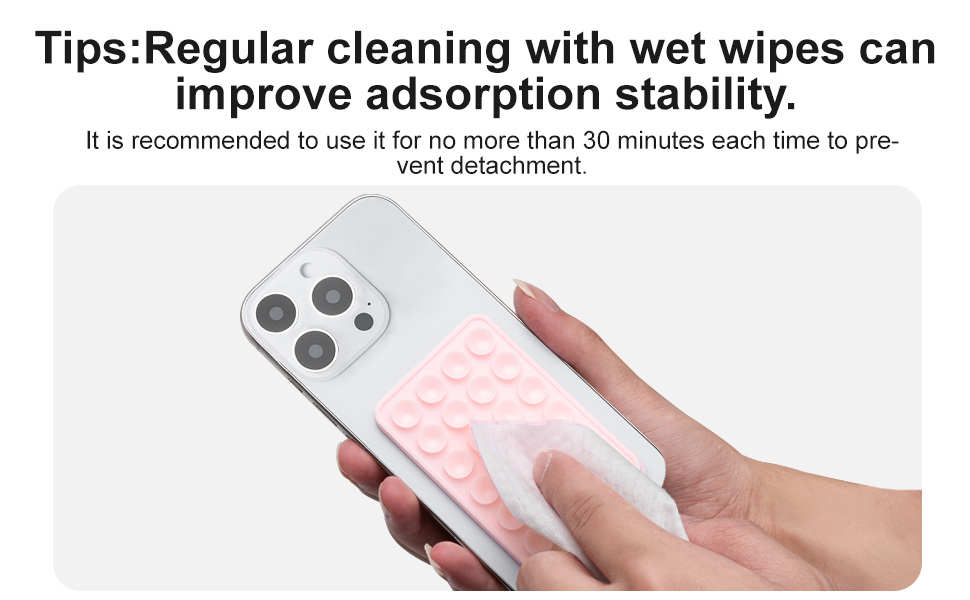 Clean the suction cup