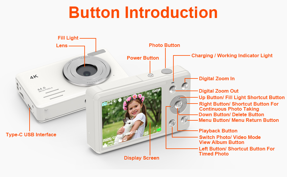 18X Digital Zoom Photography Camera