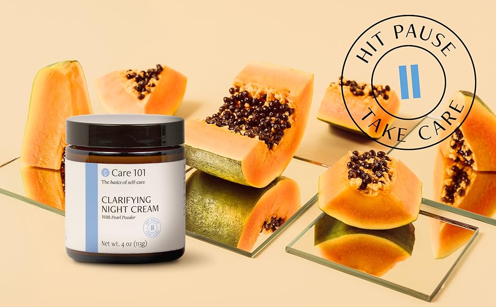 Care 101 Clarifying Night Cream w/ Pearl Powder Facial Night Creams Anti Aging - 4 oz